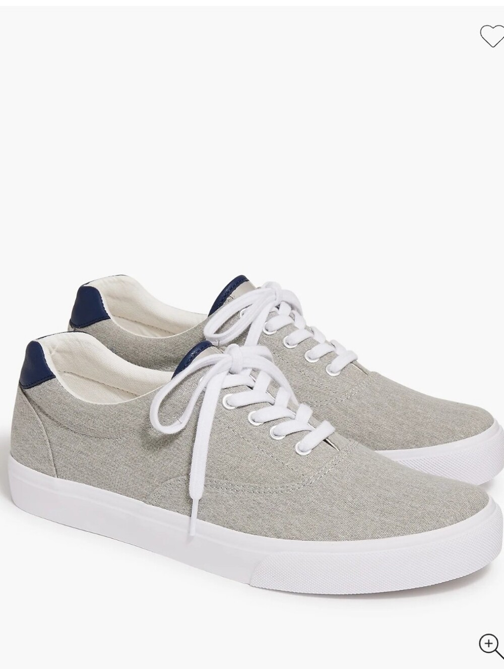 J. Crew Factory Canvas Lace-up Sneakers - Washed Slate Eoe canvas